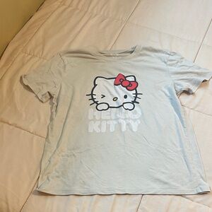 Hello Kitty Short Sleeve Tee - Gray with Red Bow